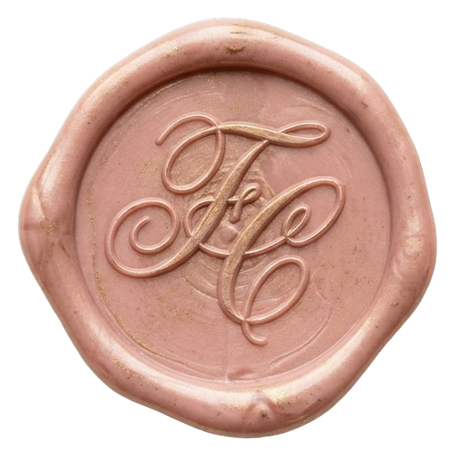 Wachssiegel-Monogramm F & C